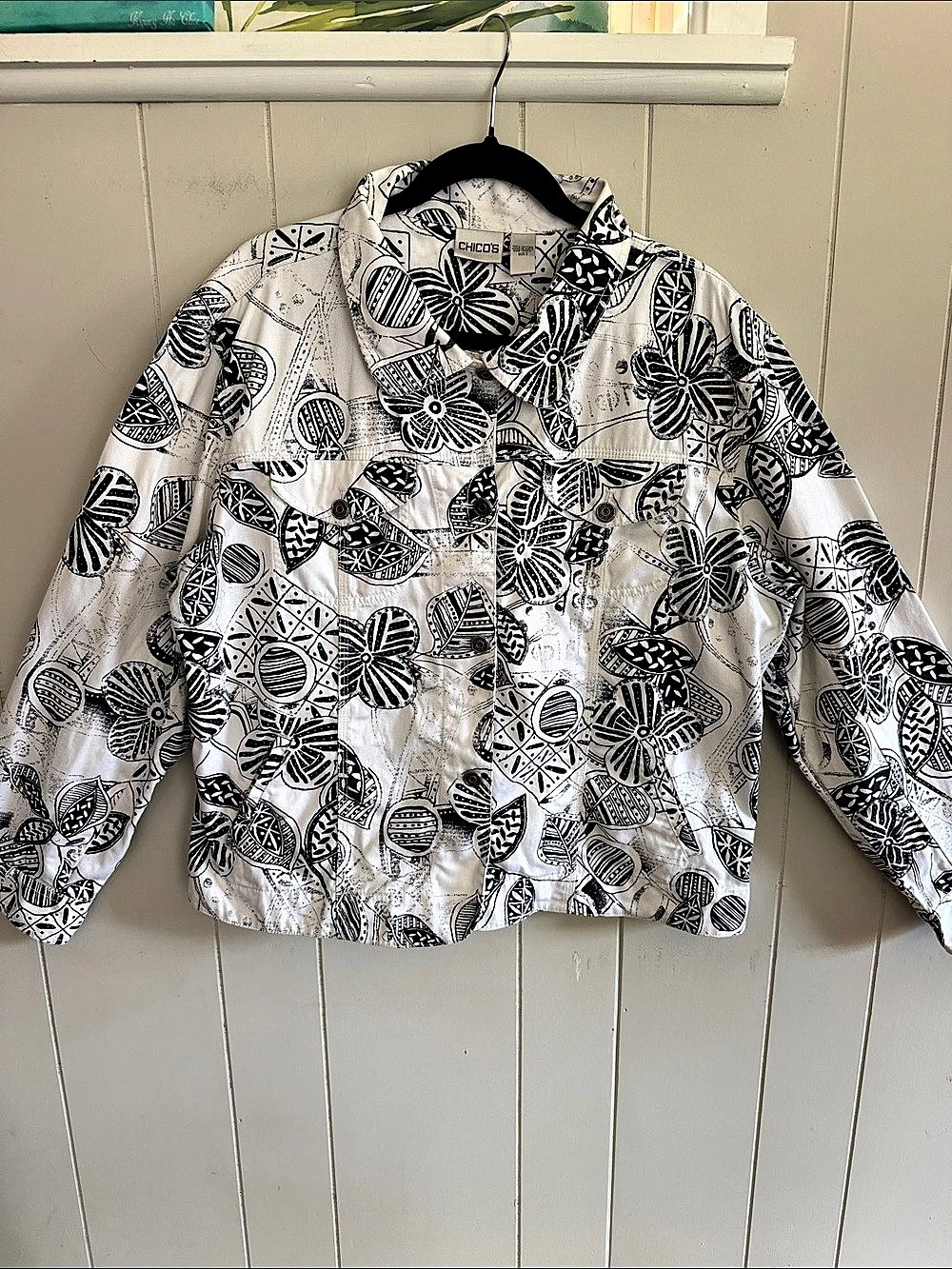 Chico's Floral Jacket XL Artsy Boho Chic Maximalist
